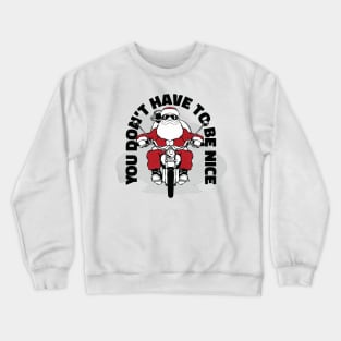 Santa claus riding motorcycle Crewneck Sweatshirt